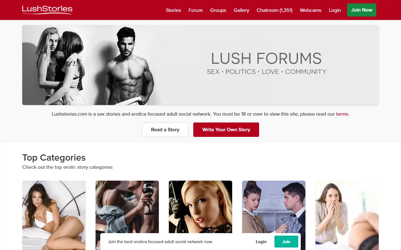 Screenshot of Lushstories